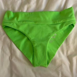Frankie’s Bikinis - ‘Gavin’ Ribbed Cheeky Bikini Bottom - Green